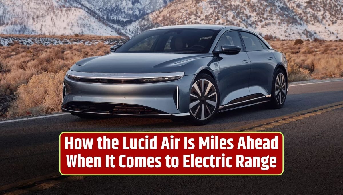 Lucid Air electric range, innovative battery technology, electric vehicle efficiency, regenerative braking innovation, electric vehicle charging, advanced EV features, sustainable mobility, luxury EV interiors, future of electric mobility,